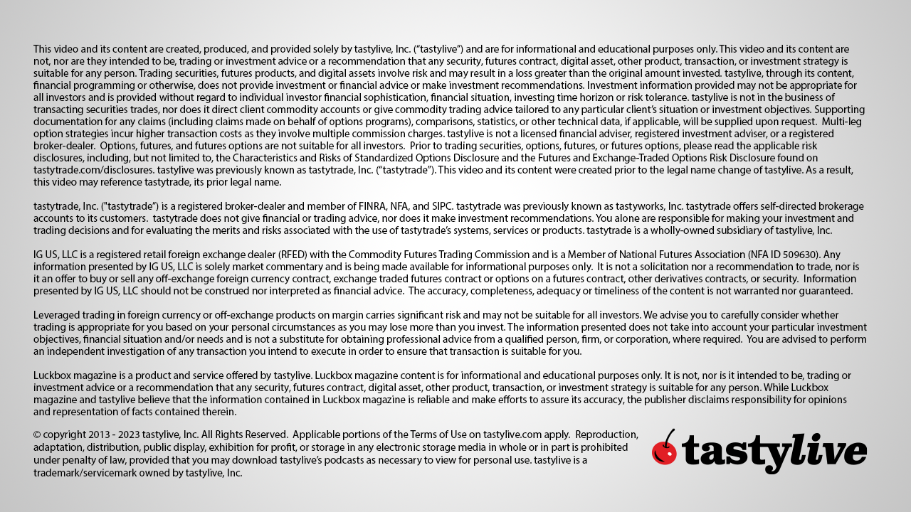 tastylive brightcove disclaimer